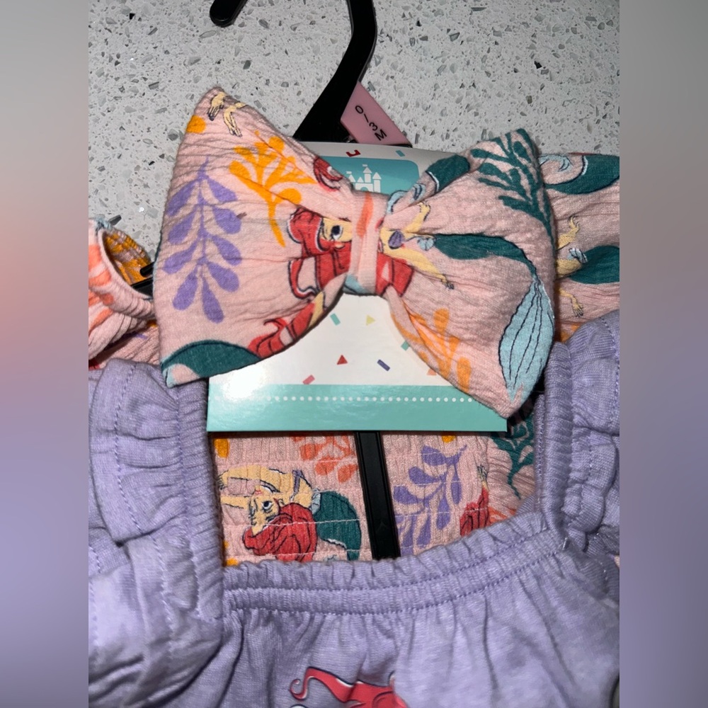 Disney Baby Girl Little Mermaid 4-Piece Infant Set NWT – 0–3 M - Picture 7 of 7